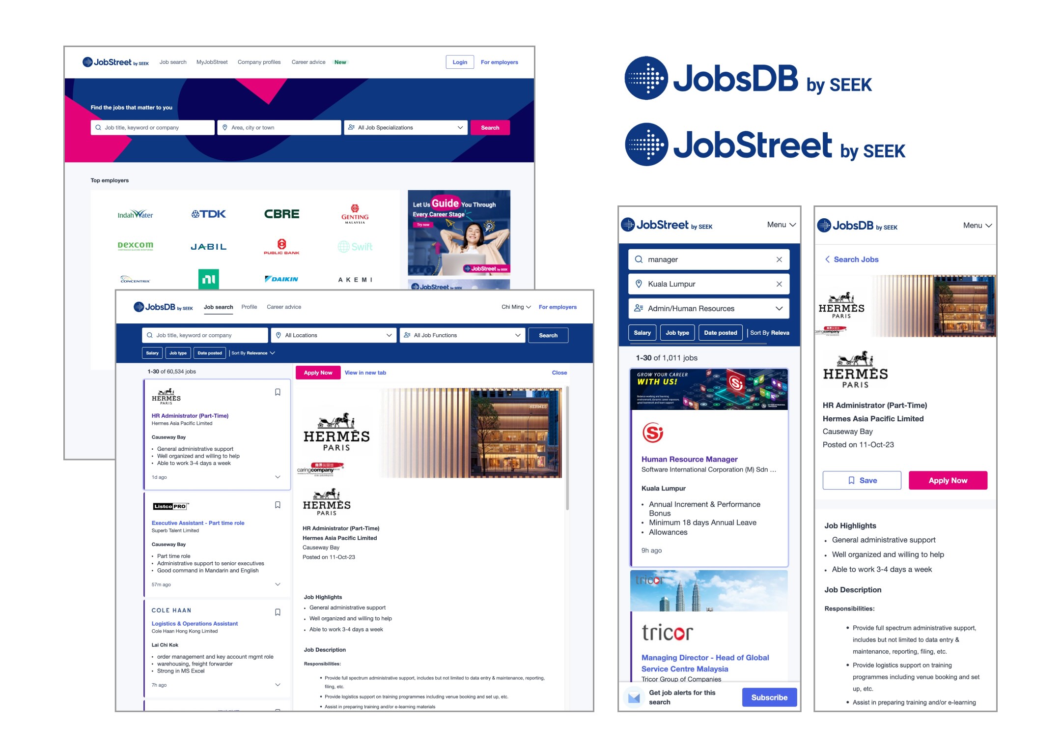 Overview of the unified SEEK job discovery product across markets